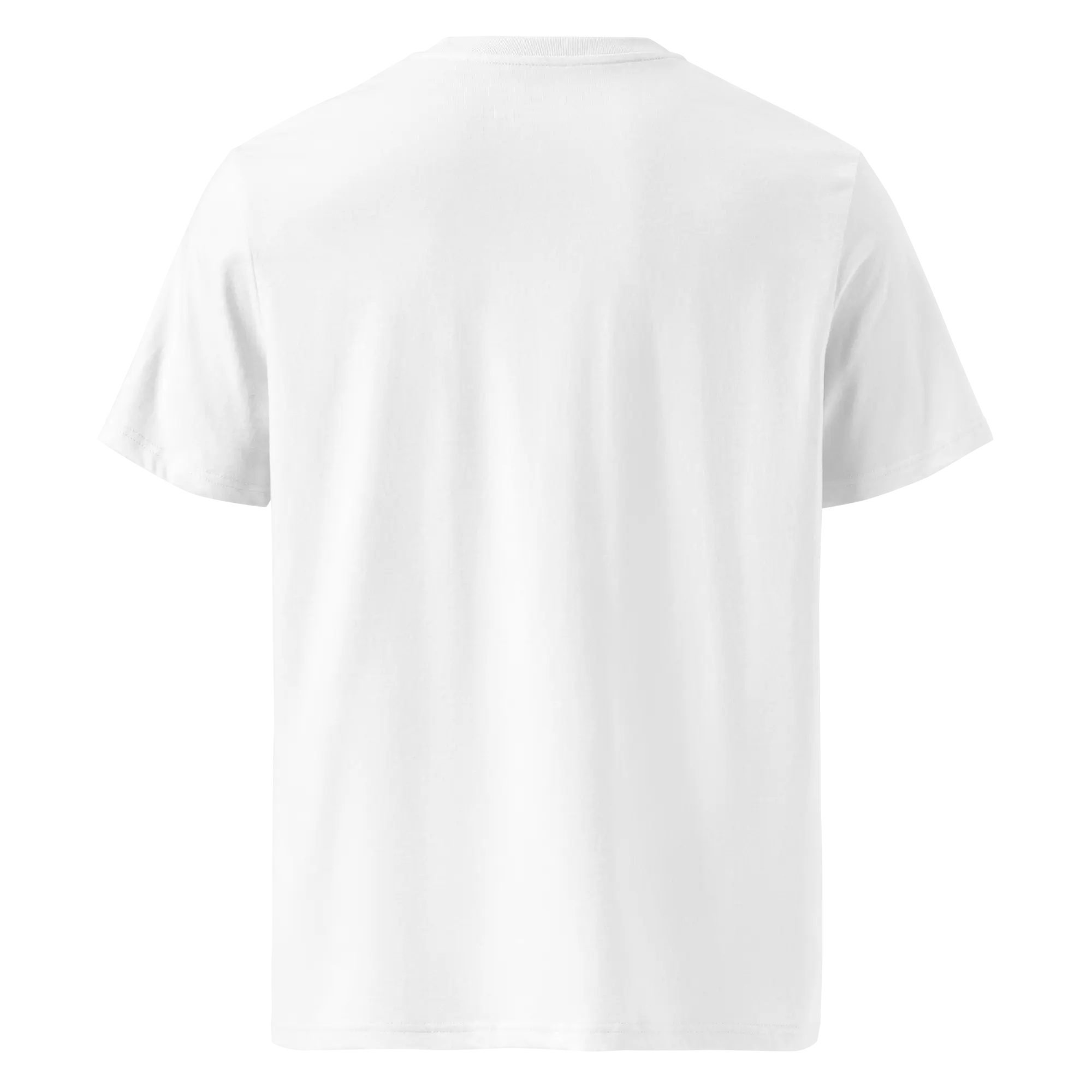 Back view of a white Feyflora t-shirt featuring the Midnight Columbine gothic botanical print