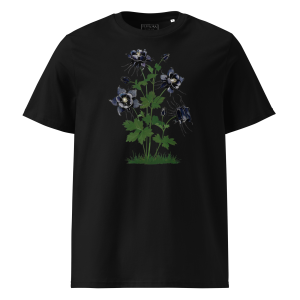Midnight Columbine Black Organic Unisex T-shirt