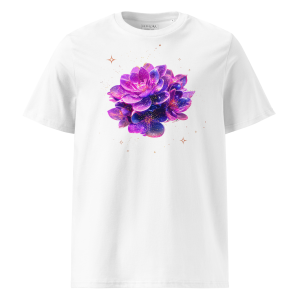 Stardust Lotus White Organic Unisex T-Shirt